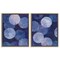 Stupell Industries Abstract Blue Purple Circle Bubbles 2 pc Framed Floater Canvas Wall Art Set Design by Grace Popp